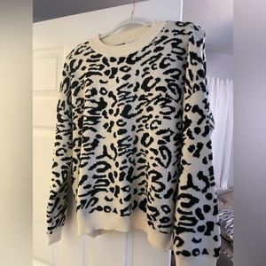 Heavy leopard boutique sweater